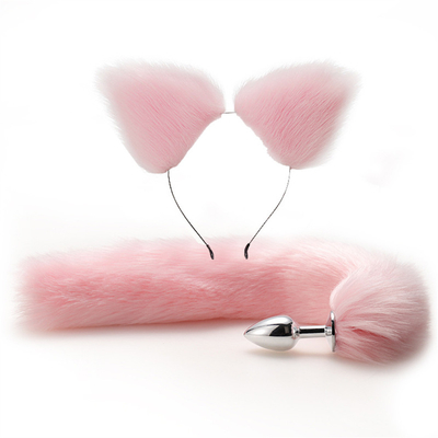 New Style Fox Tail Plug Anal Jouets, Plug Butt Anal, Plug Anal Tail Pour les femmes Fancy Cat Kitty Costume Oreille de fête Capille
