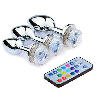 Changement de couleur de l'anus élargissement du cul anal Plug avec télécommande anal Light Up Plug anal Plug avec lumières LED