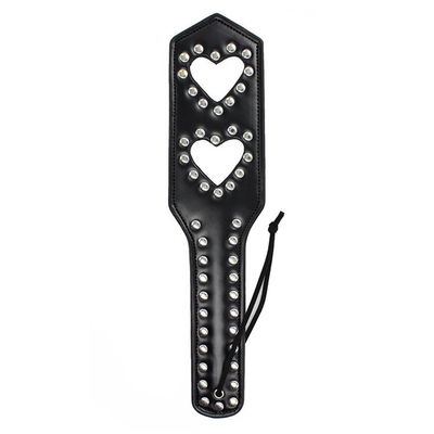 Rivets Double Coeur Creux Frapper Paddle cuir esclave chienne punie Paddle