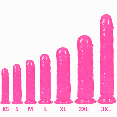 Dildos réalistes pour débutants, Dildos en cristal de 7 pouces, Penis flexible avec aspirateur pour mains libres