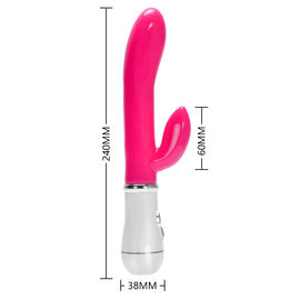 Vibrateur femelle imperméable de silicone de clitoris de vagin de double silicone de vibration pour des femmes