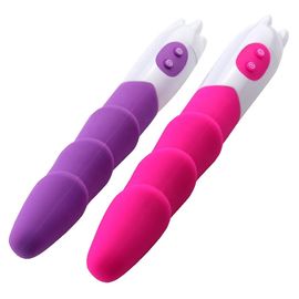 Vibrateur de godemiché de Toy With Battery Power Power de sexe de vibrateur de silicone de 6 vitesses pour la femme
