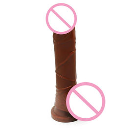 Sexe réaliste inodore Toy Strong Suction Cup Silicone de godemiché pour des femmes