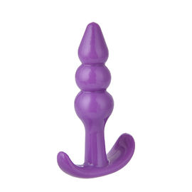 Rose/jouets anaux de poignée silicone pourpre de Ring Anal Plug Vagina Soft pour la femme