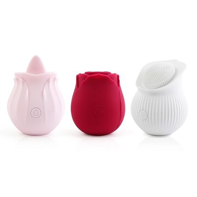 Magasin érotique Rose Oral Clitoral Sucking Vibrator, jouets imperméables rechargeables de sexe de sexe de stimulateur de mamelon de surgeon de Clit