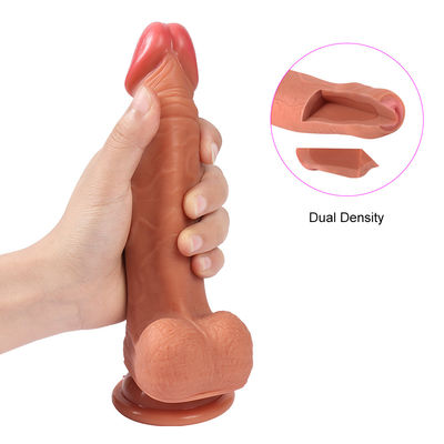 Godemiché de peau de Toy Realistic Rubber Penis Real de sexe de godemiché de couleur de chair imperméable