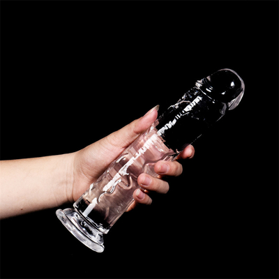 Jelly Dildo réaliste pour des débutants coq flexible de pénis de 7 de pouce godemichés en cristal de point G avec la tasse d'aspiration pour le jeu libre de main