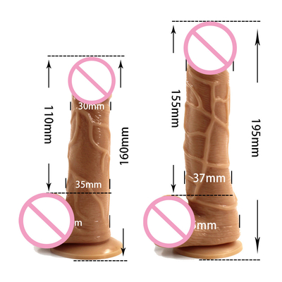 7 pouces de bande de godemiché de jouets réalistes de sexe pour le faux chaud Dick de vente de femmes