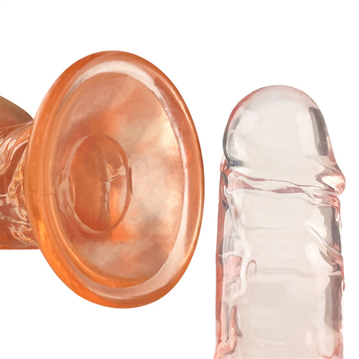 Gode ​​réaliste énorme TPE coloré de 7,6 pouces avec des boules claires réalistes et une ventouse