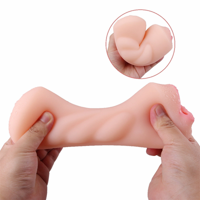 Jouet de sexe de trou de vagin d'aperçu gratuit double de Masturbator de bouche d'avions de tasse de cloque de gorge profonde intime orale réaliste de chat pour