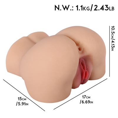 Le Masturbator masculin mou de l'adulte 1.2KG pour la poupée de sexe de l'homme pour les hommes empochent des jouets de sexe de chat pour les hommes avec le vide anal de la fille xxxx de vagin