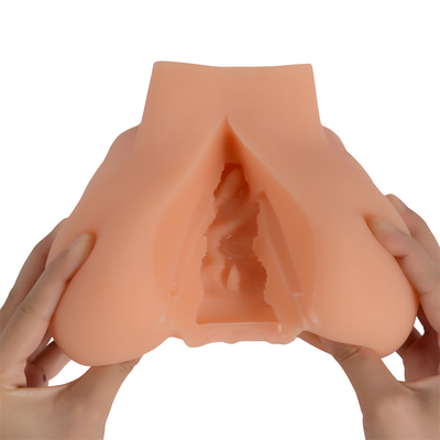 Le sexe artificiel de vagin de tasse de magasin de silicone de Masturbator de masturbation d'oeufs de poche de masturbation masculine masculine adulte de chat joue pour