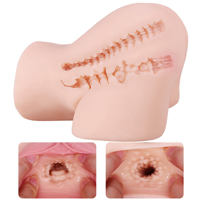 Le grand âne de sexe que le chat joue le nouveau sexe de vente chaud de tasse de masturbation joue la double Manche Mini Silicone Masturbators Sex Toy pour M