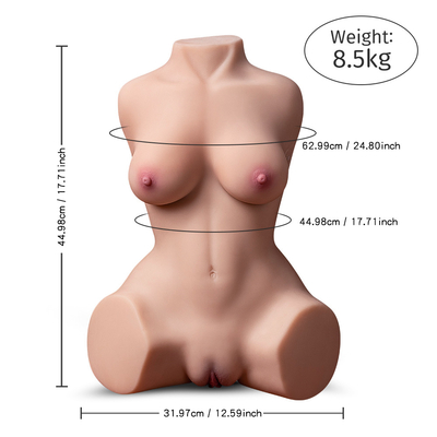 Demi poupée de sexe de muscle du corps 10kg de plein silicium avec jouet squelettique de sexe de poupée d'amour de fille de masturbation le vrai pour les hommes