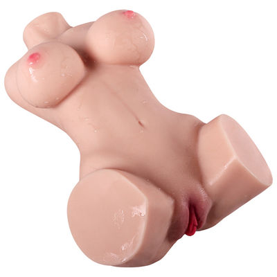 demi torse de poupée de sexe de corps de la poupée 5.5kg avec le jouet adulte de sexe de vrai Masturbator masculin de vagin de squelette en métal pour les hommes