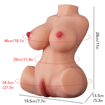 Poupée en caoutchouc de sexe du petit prix 2.5kg de sein de bande de torse adulte en gros de silicone pour les aperçus gratuits masculins de masturbation