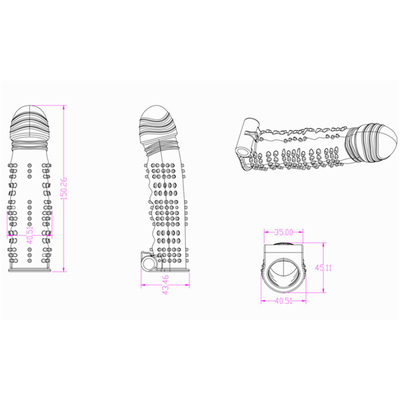Extension de douille de pénis de l'Europe pour le jouet en caoutchouc sûr masculin de sexe