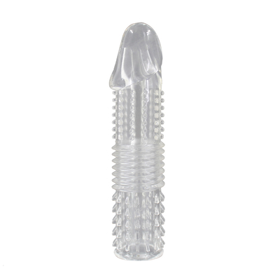 Jouets adultes de sexe de Crystal Condoms And Extendable Male de préservatifs réutilisables de pénis