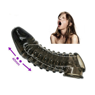 Douille réutilisable de supplément de pénis de silicone d'hommes d'éjaculation liquide de retard