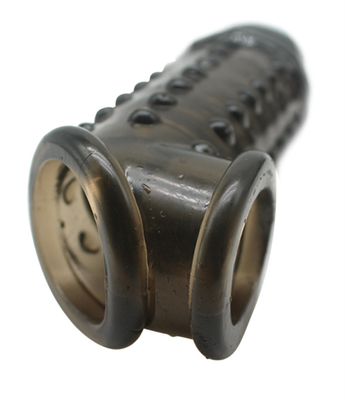 Douille réutilisable de supplément de pénis de silicone d'hommes d'éjaculation liquide de retard
