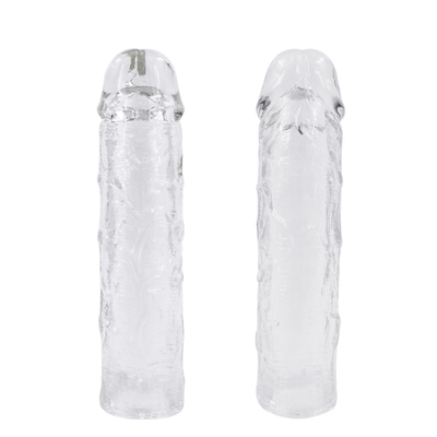 Pénis réaliste de silicone de coq de douille d'extension de pénis d'hommes de Toy Dildo Extender Condoms For de sexe