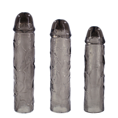 Pénis réaliste de silicone de coq de douille d'extension de pénis d'hommes de Toy Dildo Extender Condoms For de sexe