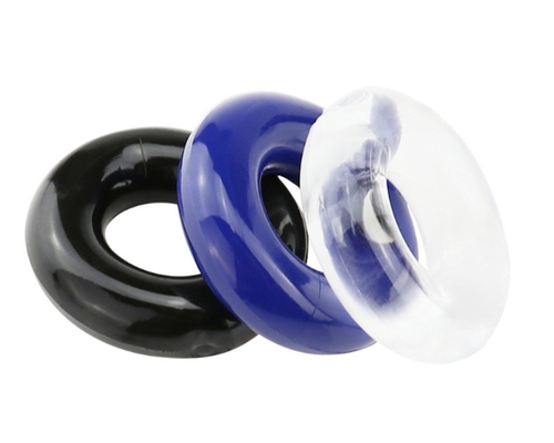 Pénis à retard de temps Ring Crystal Ring Color Random Silicone Ring pour le mâle