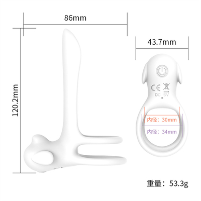 Anneau de pénis triangulaire en silicone avec queue taquineuse / anneau de pénis étiré pour stimuler le pénis