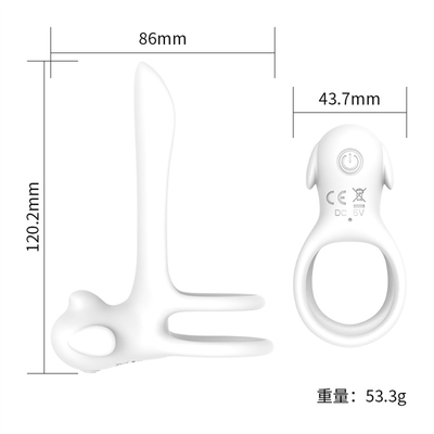 Anneau de pénis triangulaire en silicone avec queue taquineuse / anneau de pénis étiré pour stimuler le pénis