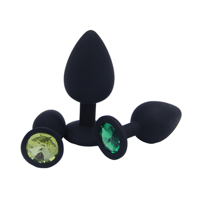 Jouets adultes gais anaux de prise de bout de Chastity Anal Plug Adult Toy Jeweled par silicone portatif pour les hommes