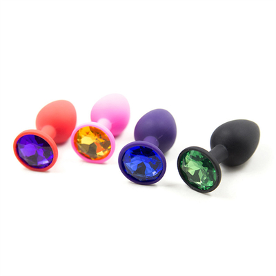 Jouets adultes gais anaux de prise de bout de Chastity Anal Plug Adult Toy Jeweled par silicone portatif pour les hommes