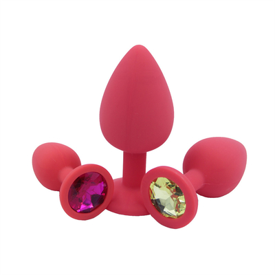 Jouets adultes gais anaux de prise de bout de Chastity Anal Plug Adult Toy Jeweled par silicone portatif pour les hommes