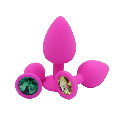 Jouets adultes gais anaux de prise de bout de Chastity Anal Plug Adult Toy Jeweled par silicone portatif pour les hommes