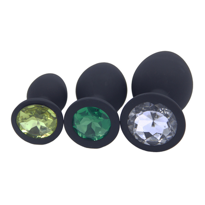 Jouets adultes gais anaux de prise de bout de Chastity Anal Plug Adult Toy Jeweled par silicone portatif pour les hommes