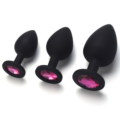 Jouets adultes gais anaux de prise de bout de Chastity Anal Plug Adult Toy Jeweled par silicone portatif pour les hommes