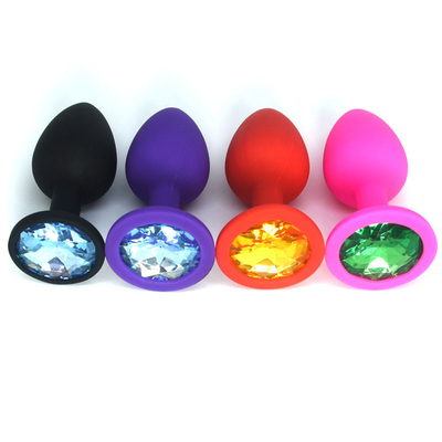 Jouets adultes gais anaux de prise de bout de Chastity Anal Plug Adult Toy Jeweled par silicone portatif pour les hommes