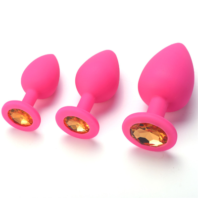 Jouets adultes gais anaux de prise de bout de Chastity Anal Plug Adult Toy Jeweled par silicone portatif pour les hommes