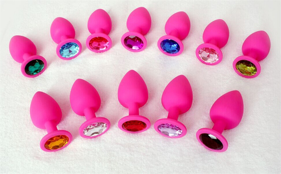 Jouets adultes gais anaux de prise de bout de Chastity Anal Plug Adult Toy Jeweled par silicone portatif pour les hommes