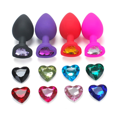 Jouets adultes gais anaux de prise de bout de Chastity Anal Plug Adult Toy Jeweled par silicone portatif pour les hommes