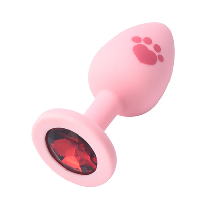 Le sexe adulte joue la prise anale de bout de silicone médical avec la gemme en plastique colorée