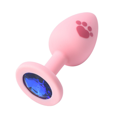 Le sexe adulte joue la prise anale de bout de silicone médical avec la gemme en plastique colorée