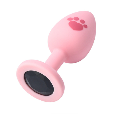 Le sexe adulte joue la prise anale de bout de silicone médical avec la gemme en plastique colorée