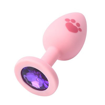 Le sexe adulte joue la prise anale de bout de silicone médical avec la gemme en plastique colorée