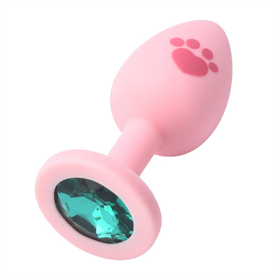 Le sexe adulte joue la prise anale de bout de silicone médical avec la gemme en plastique colorée