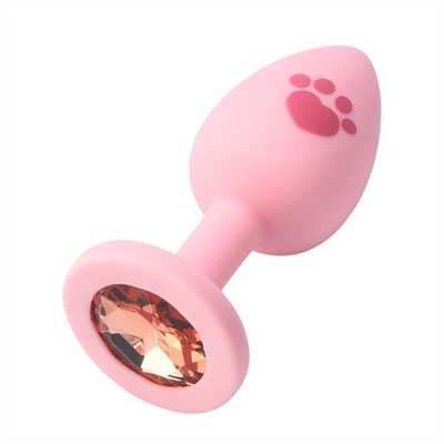 Le sexe adulte joue la prise anale de bout de silicone médical avec la gemme en plastique colorée