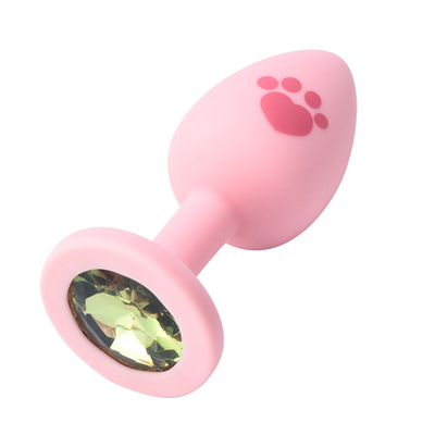 Le sexe adulte joue la prise anale de bout de silicone médical avec la gemme en plastique colorée