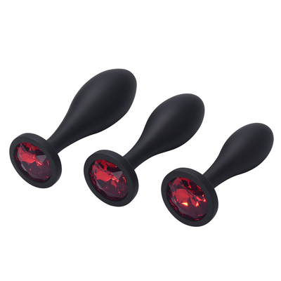 Les jouets de expédition de sodomie de silicone de baisse arrosent l'ensemble anal de prise de Massager de conception de baisse de prise anale noire de bout