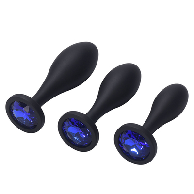 Les jouets de expédition de sodomie de silicone de baisse arrosent l'ensemble anal de prise de Massager de conception de baisse de prise anale noire de bout