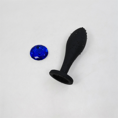 Les jouets de expédition de sodomie de silicone de baisse arrosent l'ensemble anal de prise de Massager de conception de baisse de prise anale noire de bout