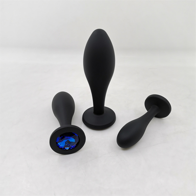 Les jouets de expédition de sodomie de silicone de baisse arrosent l'ensemble anal de prise de Massager de conception de baisse de prise anale noire de bout